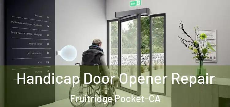  Handicap Door Opener Repair Fruitridge Pocket-CA
